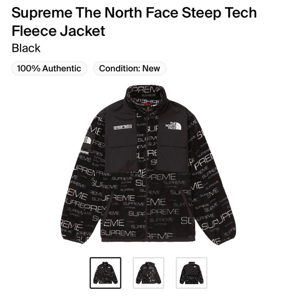 Supreme x North Face Steep Tech Fleece Jacket
Size L
DWST - Picture 1 of 4